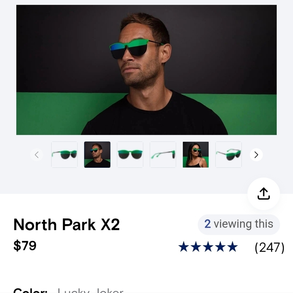 Blenders Sunglasses- North Park X2 Lucky Joker Sold Out Online NWOT